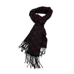 Kravatkolik K312 Füme Bordo Motif Desen Erkek Kaşkol