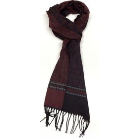 Kravatkolik K383 Kırmızı Siyah Motif Desen Erkek Kaşkol