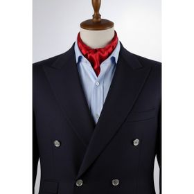 Kravatkolik K573 Kırmızı Düz Ascot Fular