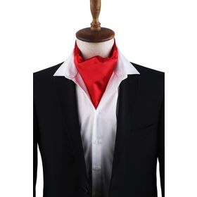 Kravatkolik K573 Kırmızı Düz Ascot Fular