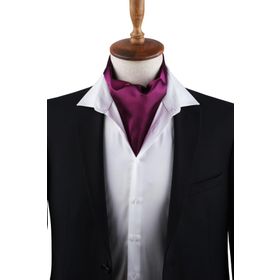 Kravatkolik K576 Mor Düz Ascot Fular