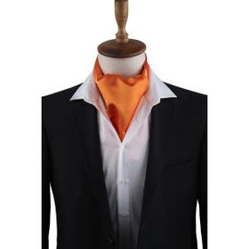 Kravatkolik K579 Turuncu Düz Ascot Fular