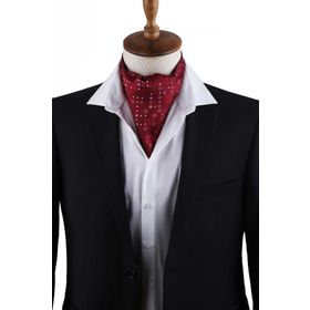 Kravatkolik K592 Bordo Çiçek Desen Erkek Fular