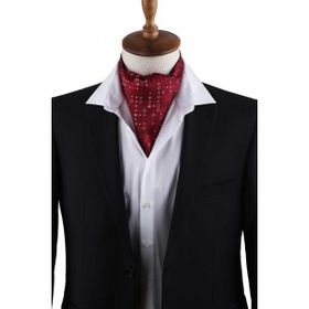 Kravatkolik K592 Bordo Çiçek Desen Erkek Fular