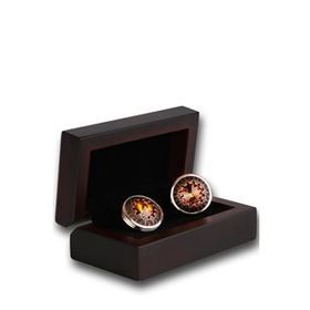 Kravatkolik KD1202 Bronz Turuncu Taşlı Kol Düğmesi