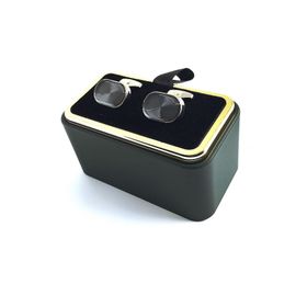Kravatkolik KD1341 Gümüş Füme Detaylı Kol Düğmesi