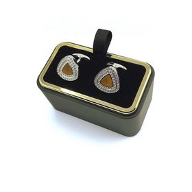 Kravatkolik KD458 Sarı Üçgen Kol Düğmesi
