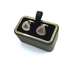 Kravatkolik KD458 Sarı Üçgen Kol Düğmesi