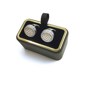 Kravatkolik KD592 Gümüş Yuvarlak Kol Düğmesi