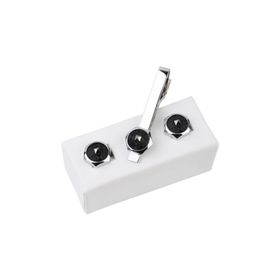 Kravatkolik KD965 Gümüş Renk Kol Düğmesi Ve Kravat İğnesi Set