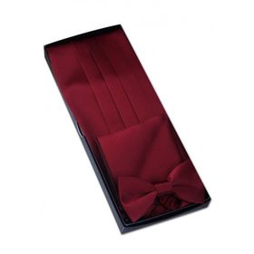 Kravatkolik Kemeri Bordo Papyon Kuşak - Damatlık Smokin