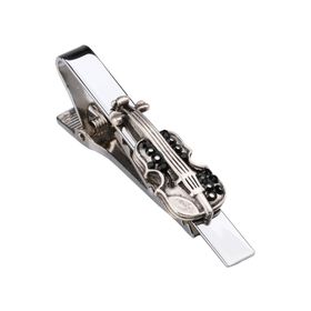 Kravatkolik KIY114 Gümüş Renk Gitar Motif Kravat İğnesi
