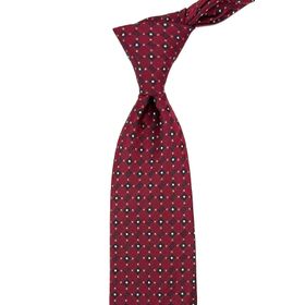 Kravatkolik KK11152 Bordo Küçük Desen Mendilli Klasik Kravat