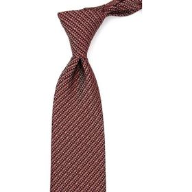 Kravatkolik KK11351 Bordo Sarı Çizgi Desen Mendilli Klasik Kravat