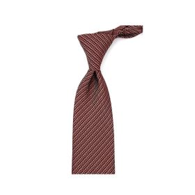 Kravatkolik KK11351 Bordo Sarı Çizgi Desen Mendilli Klasik Kravat