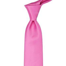 Kravatkolik KK1138 Pembe Mendilli Düz Saten Kravat