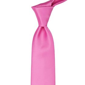 Kravatkolik KK1138 Pembe Mendilli Düz Saten Kravat
