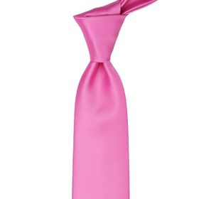Kravatkolik KK1138 Pembe Mendilli Düz Saten Kravat