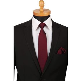 Kravatkolik KK4151 Bordo Nokta Desen Mendilli Klasik Kravat