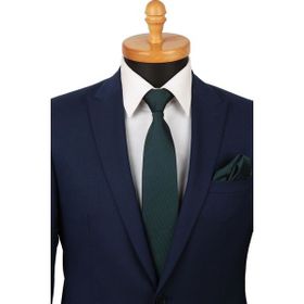 Kravatkolik KK4155 Yeşil Nokta Desen Mendilli Klasik Kravat