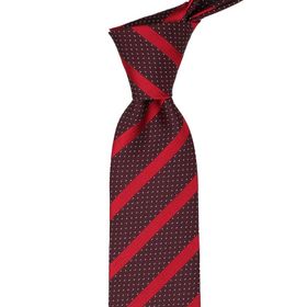 Kravatkolik KK5028 Bordo Çizgi Desen Mendilli Klasik Kravat