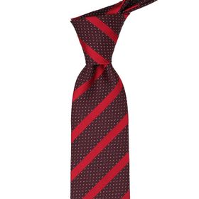 Kravatkolik KK5028 Bordo Çizgi Desen Mendilli Klasik Kravat