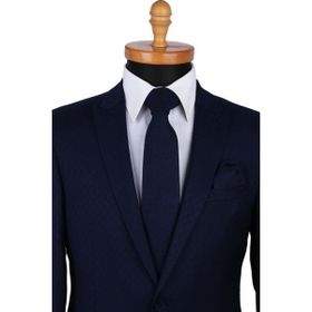 Kravatkolik KK5085 Lacivert Yün Mendilli Klasik Kravat