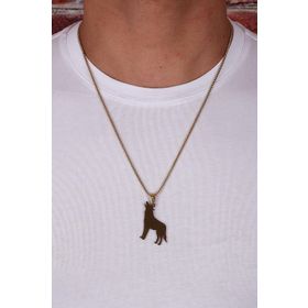 Kravatkolik KLY104 Altın Renk Kurt Kolye