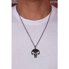 Kravatkolik KLY106 Gümüş Skull Kolye