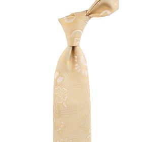 Kravatkolik KMP032 Sarı Şal Desen Kravat