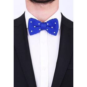 Kravatkolik ÖR05 Mavi Beyaz Örgü Papyon