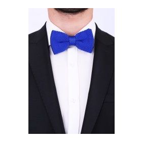 Kravatkolik ÖR11 Saks Mavi Örgü Papyon