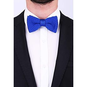 Kravatkolik ÖR78 Saks Mavisi Örgü Papyon