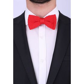 Kravatkolik ÖR79 Kırmızı Örgü Papyon
