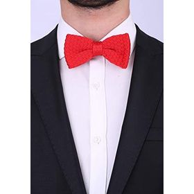 Kravatkolik ÖR79 Kırmızı Örgü Papyon