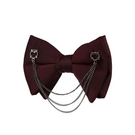 Kravatkolik P1041 Bordo Zincirli Damatlık Papyon