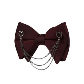 Kravatkolik P1041 Bordo Zincirli Damatlık Papyon