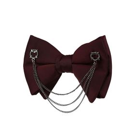 Kravatkolik P1041 Bordo Zincirli Damatlık Papyon