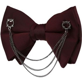 Kravatkolik P1041 Bordo Zincirli Damatlık Papyon