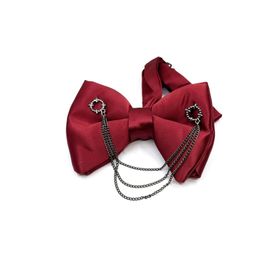 Kravatkolik P1041 Bordo Zincirli Damatlık Papyon