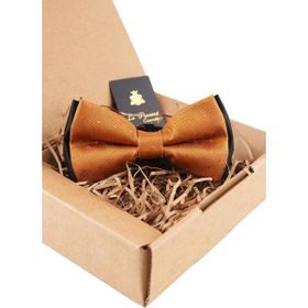 Kravatkolik P1527 Sarı Kendinden Desen Papyon