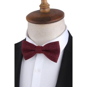 Kravatkolik P1694 Bordo Simli Damatlık Papyon