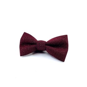 Kravatkolik P1694 Bordo Simli Damatlık Papyon
