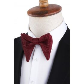 Kravatkolik P1702 Bordo Simli Büyük Damatlık Papyon