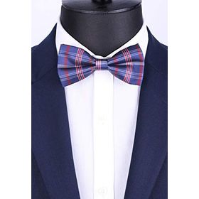 Kravatkolik P182 Lacivert Ekose Desen Papyon
