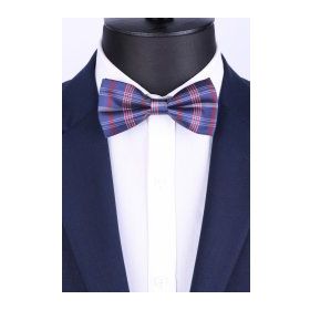 Kravatkolik P182 Lacivert Ekose Desen Papyon