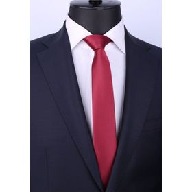 Kravatkolik SK5029 Bordo Slim Düz Saten Kravat