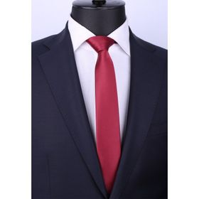 Kravatkolik SK5029 Bordo Slim Düz Saten Kravat