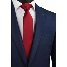 Kravatkolik SK5029 Bordo Slim Düz Saten Kravat