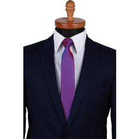 Kravatkolik SK7336 Kırmızı Mavi Nokta Desen Slim Kravat